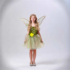 万圣节花仙子扮演服装精灵女童公主连衣裙六一儿童舞台角色演出服