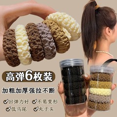 高馬尾不塌神器加粗加厚高彈力耐用發繩高端扎頭橡皮筋發圈女頭飾