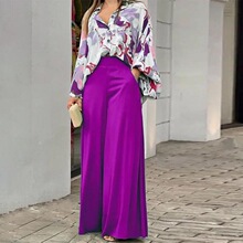 G 48224 Summer Print Wide Leg Pants ӡ�����ȿ� �羳ŷ��