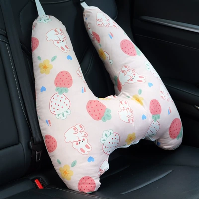 Children's car seat belt Seat belt shoulder pad - sweetheart-strawberry-removableupgrade-linercotton-breathable-5566cm