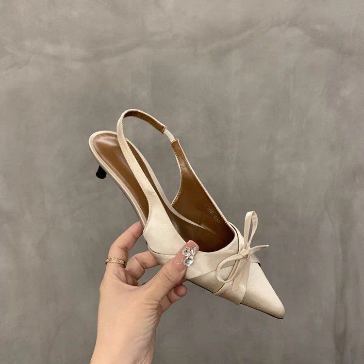 2024 New French Satin Bow Bridal Design Niche Wedding Dress High Heels Wedding Shoes Hollow Toe Shoes 2024 New French Satin Bow Bridal Design Niche Wedding Dress High Heels Wedding Shoes Hollow Toe Shoes