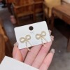 Silver needle, fashionable earrings from pearl, cute accessory, silver 925 sample, internet celebrity