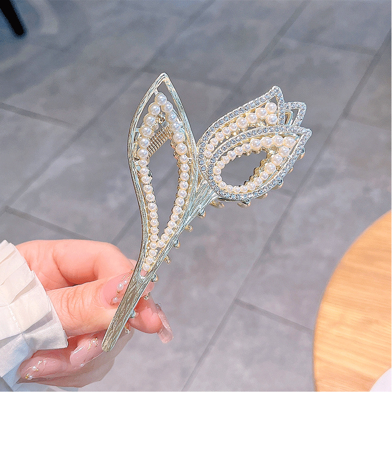 Women's Elegant Sweet Tulip Alloy Plating Hair Claws display picture 1