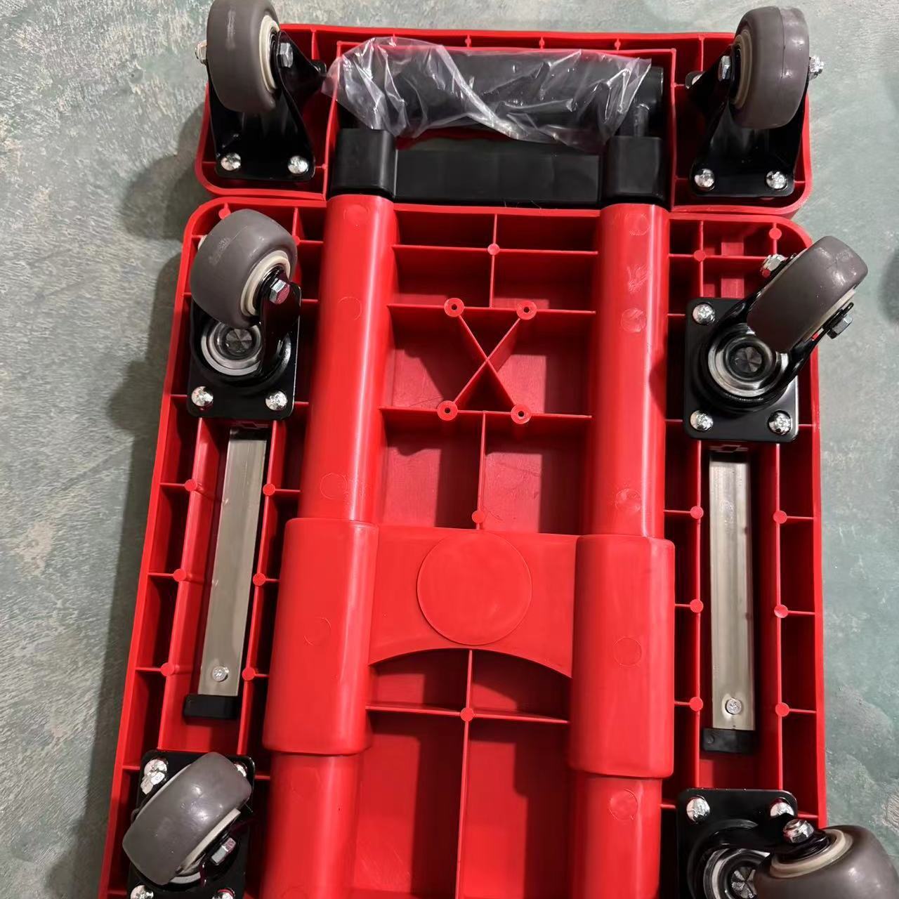 carro plano telescópico plegable de seis ruedas pequeño carro silencioso de transporte de carga pequeño carro de equipaje doméstico