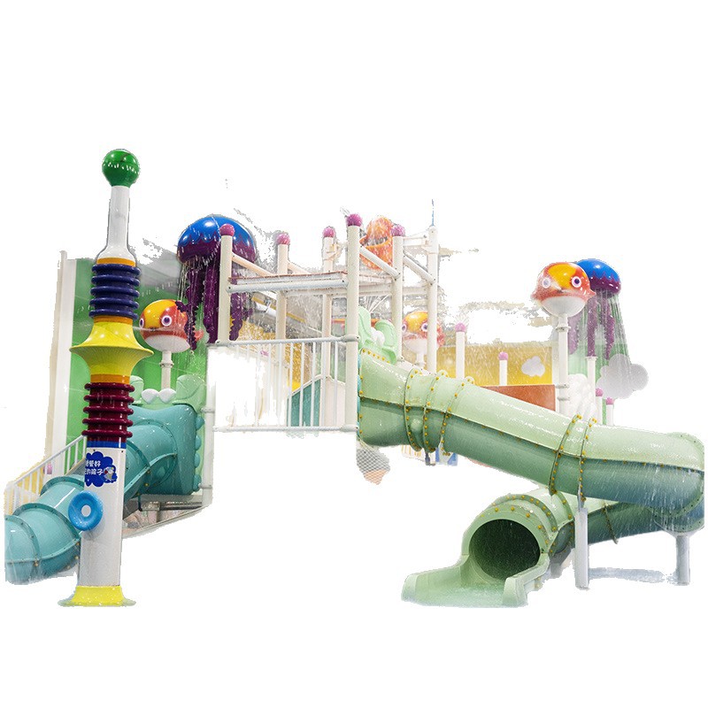 Interior gran parque acuático niños de temperatura constante piscina tobogán de agua FRP slide equipo
