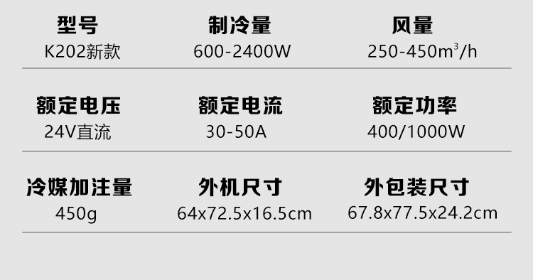 Car overhead all-in-one air conditioner intelligent frequency conversion car refrigeration 12v24v car truck RV excavator air conditioner