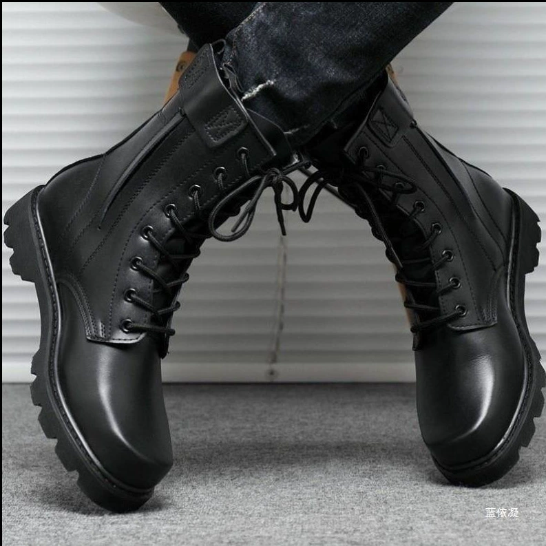 Боевые сапоги на открытом воздухе Мужские весенние и осенние сезоны стальная головка утолщена