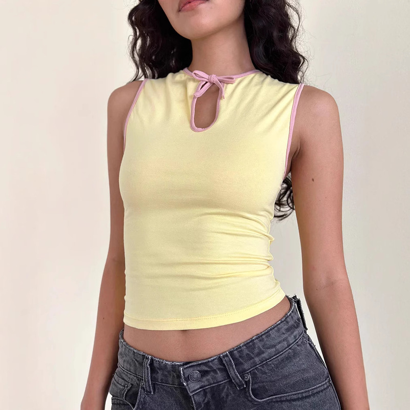 European and American personality Amazon AliExpress fashion comfortable sexy new vest cute slim round neck T-shirt European and American personality Amazon AliExpress fashion comfortable sexy new vest cute slim round neck T-shirt