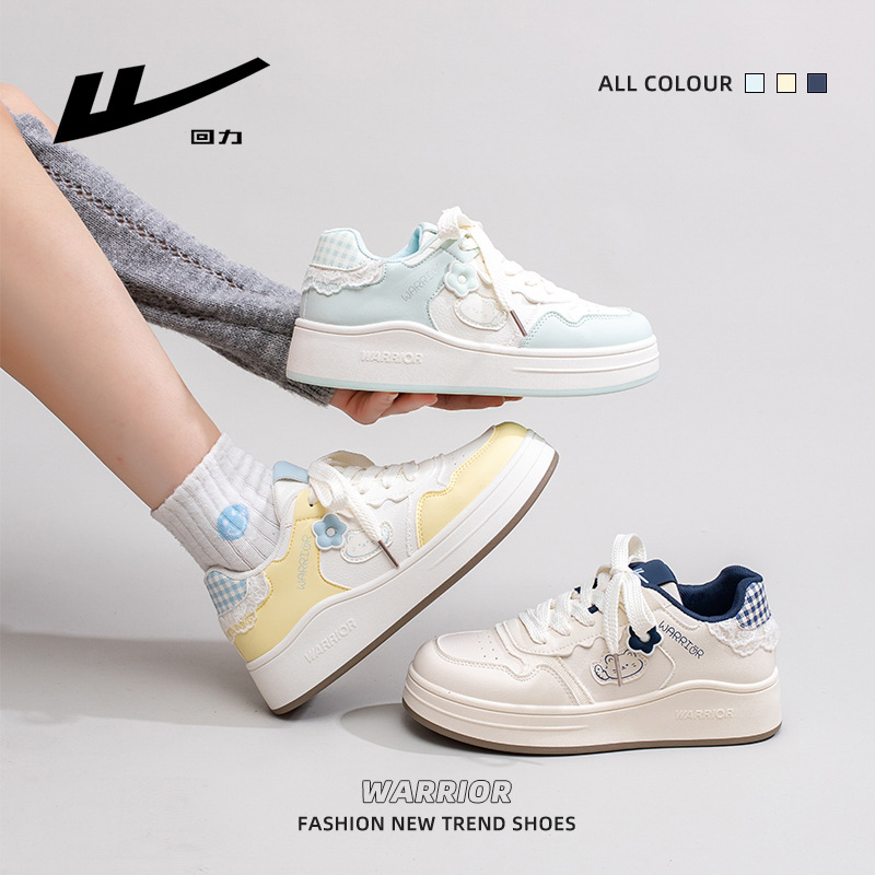 Huili nuevo estilo de sal marina zapatos de skate dulce gatito zapatos casuales de encaje de color universal zapatos cómodos al por mayor