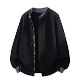 2026秋季青少年运动风格腈纶针织开衫长袖宽松型圆领线衫，男装针织衫/毛衣，星座614