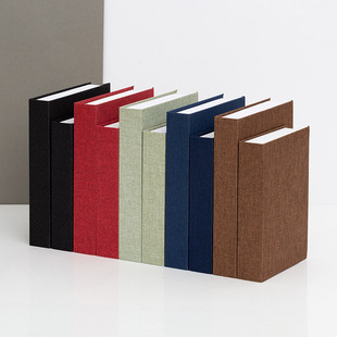 Solid Color Linen Decorative Book Props Model Book Fake Book Office Desktop Display Jewelry Book Box Window Decorations