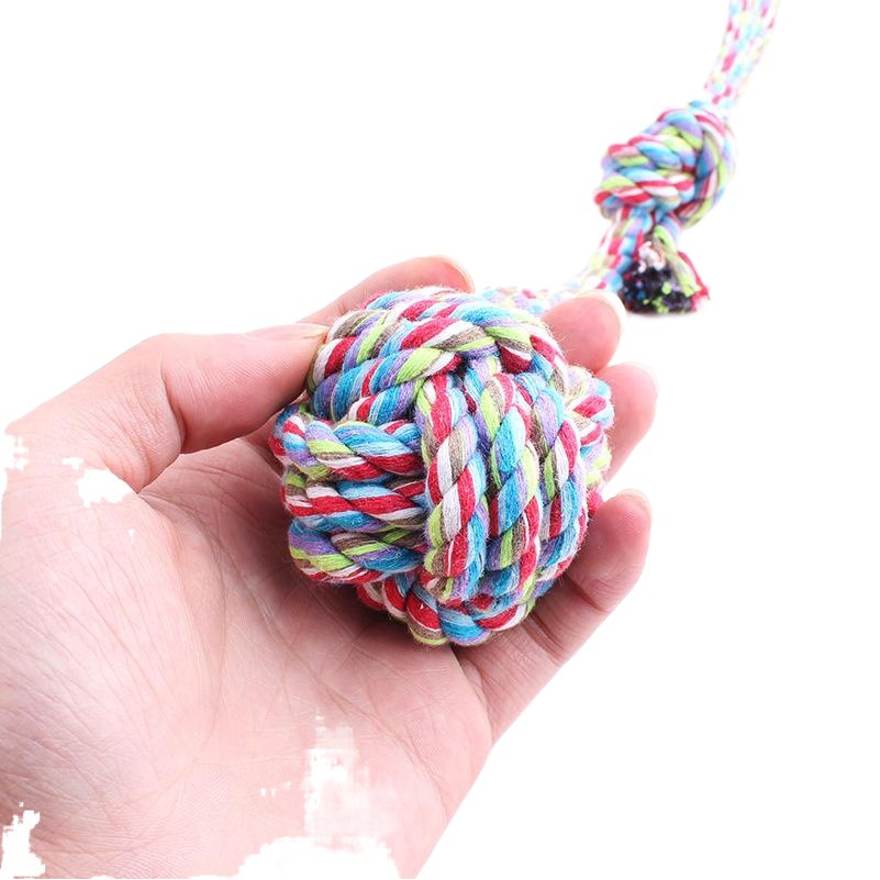Bola de juguete de nudo de cuerda tejida de mano al por mayor para perros al por mayor transfronterizo