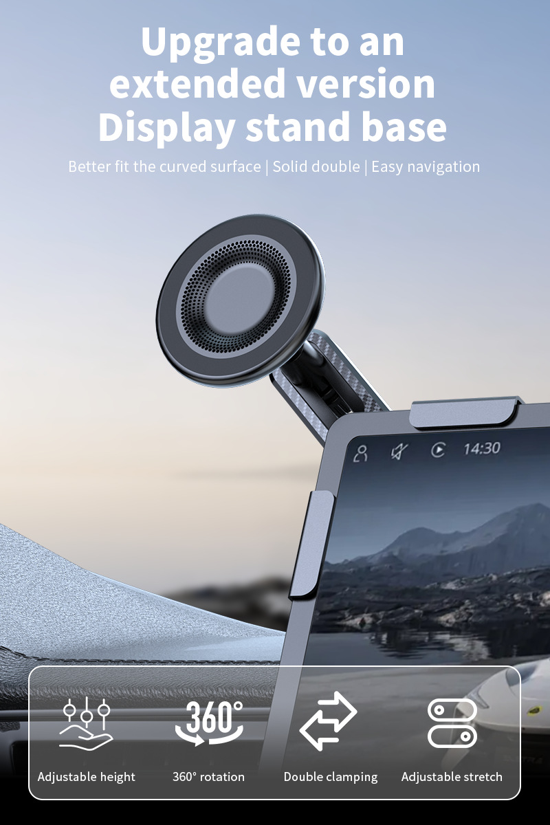 Car Mobile Phone Holder Multi-Functional Alloy New Energy Central Control Display Navigation Universal Non-Destructive Mobile Phone Support Bracket