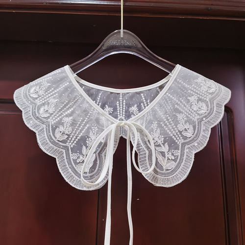 New style organza embroidered exquisite collar flower versatile women's clothing styles e-commerce cross-border exclusive factory direct sales wholesale