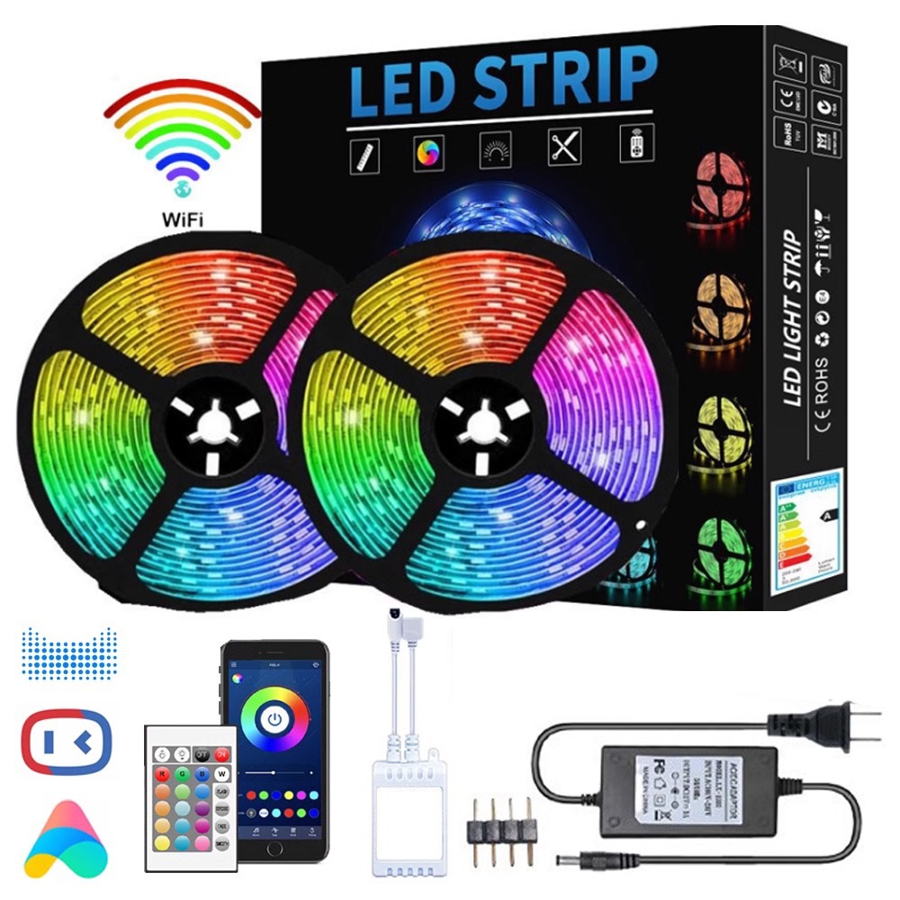 Smart self-adhesive atmospheric light strip