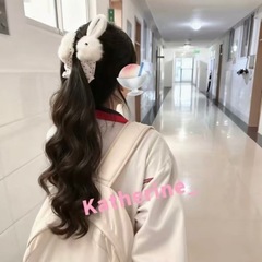 可爱软萌小兔子毛绒毛球兔耳发夹香蕉夹新款少女心发饰