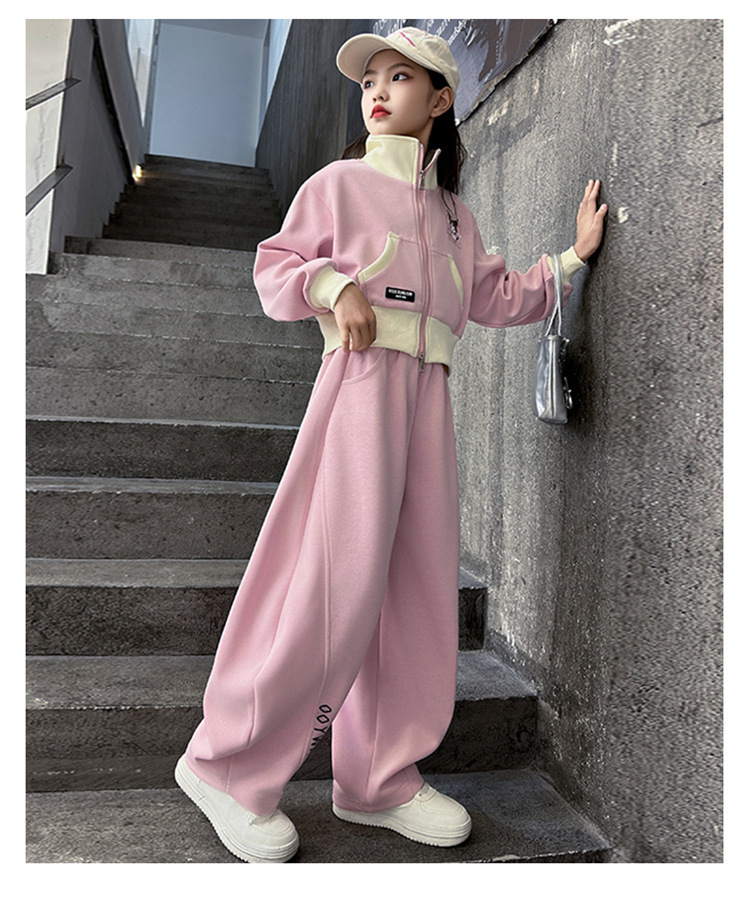 Stilvolles Mädchen Kapuzenpullover Und Hosen Set Für Den Herbst_voghion.com