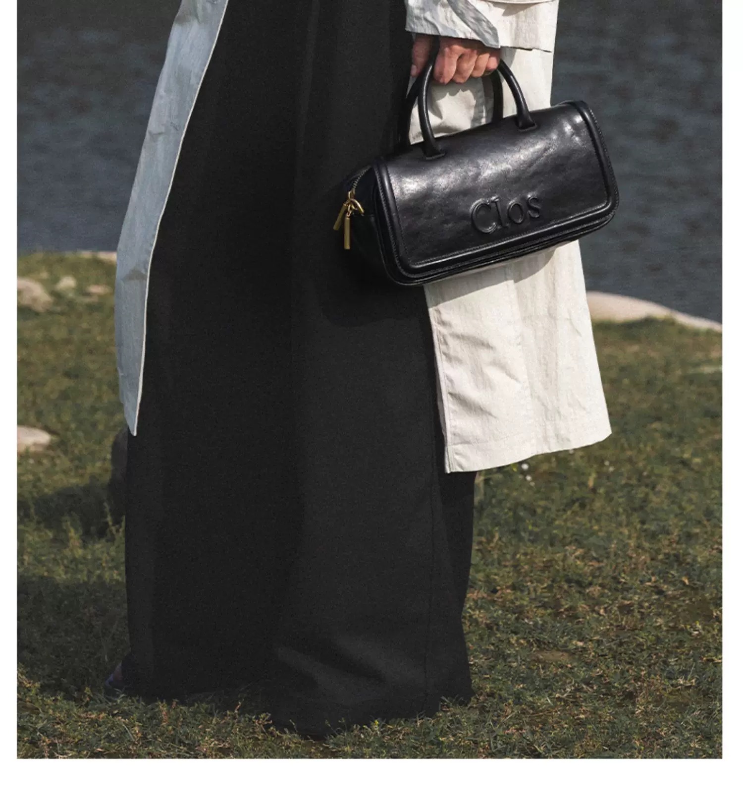 Borsa a spalla in vera pelle retro a cuscinetto da donna_voghion.com