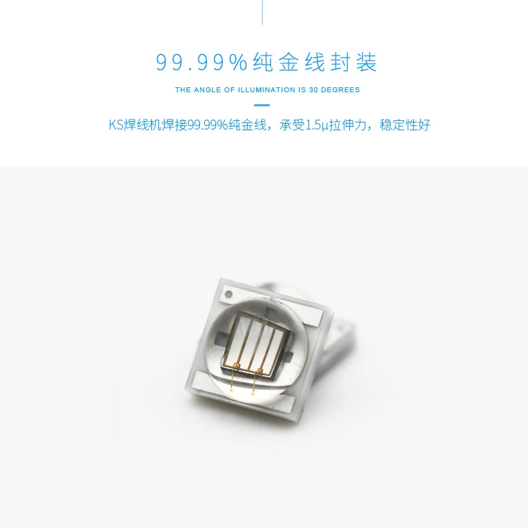 Чип Guangyan 395–400nm фиолетовый свет высокомощные LED кристаллы для привлечения комаров 3W керамические 3535 фиолетовые кристаллы