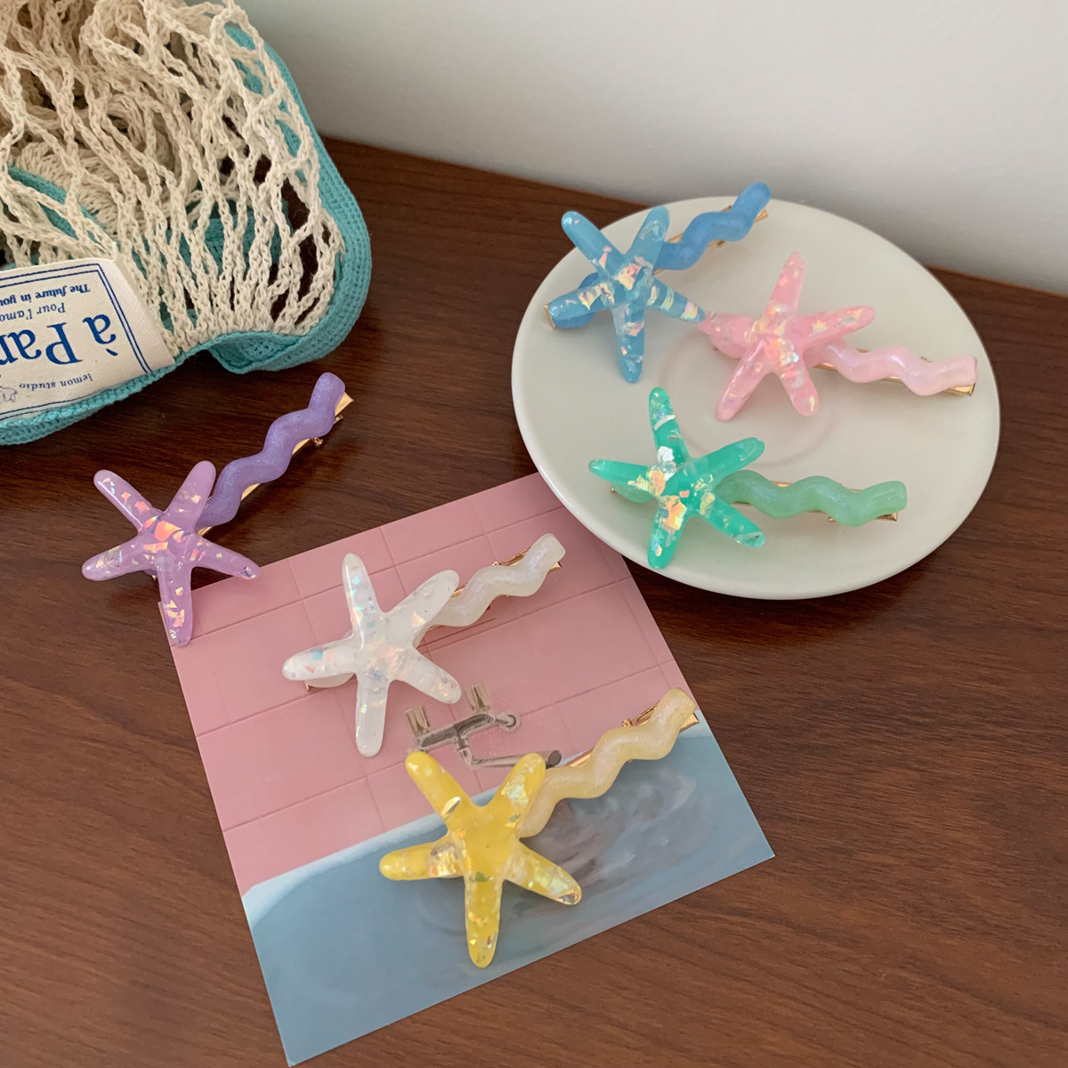 Women's Marine Style Simple Style Starfish Plastic Resin Hair Clip display picture 1