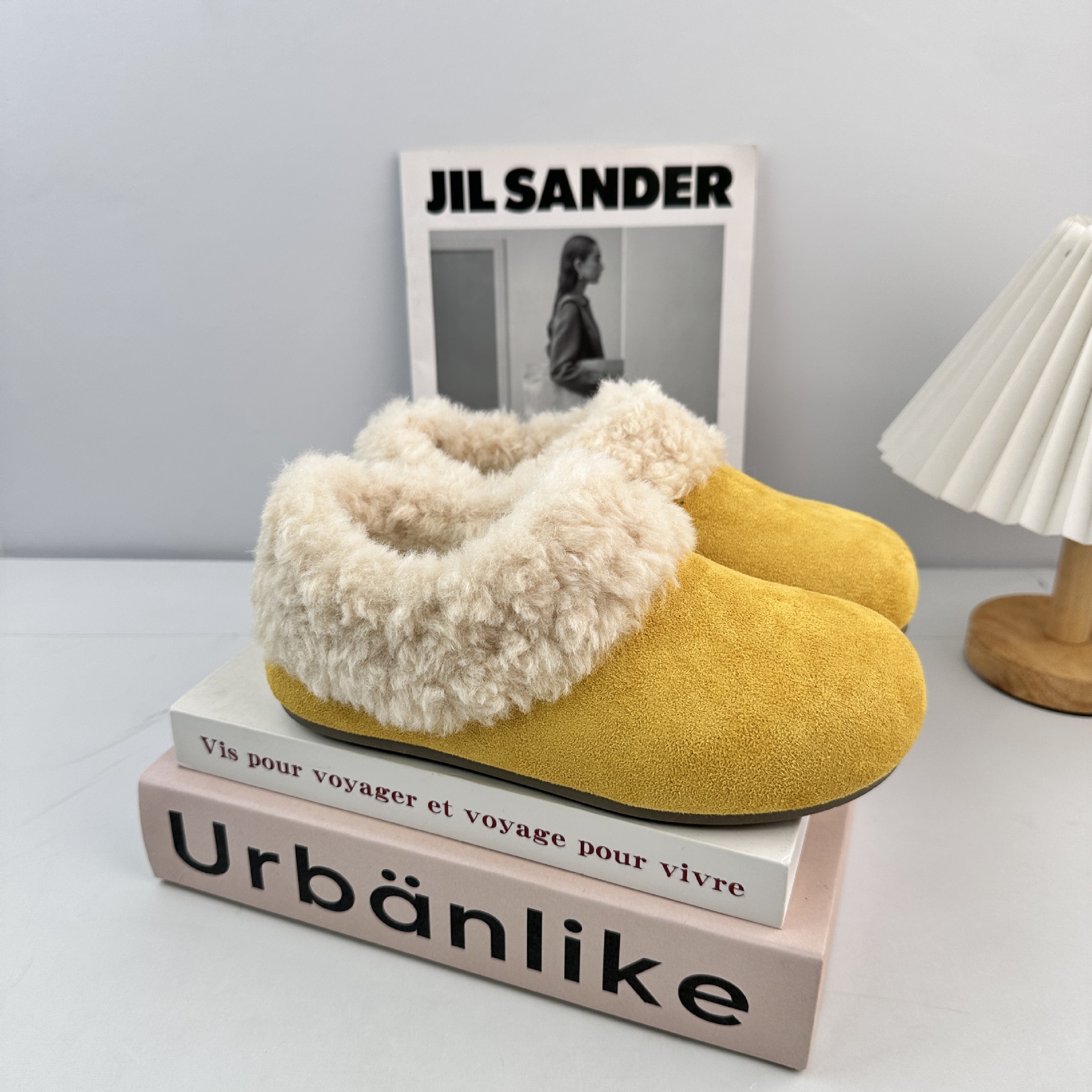 Yuanbo2025 invierno más zapatos de lana cálidos, zapatos de algodón, zapatillas de algodón, zapatillas de algodón, cabello