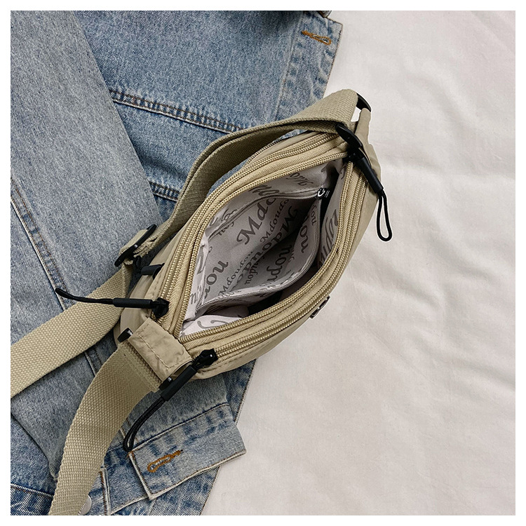 Kvinnors stor kapacitet, enfärgad, axelavancerad och minimalistisk, crossbody-väska för kvinnor, handväska i canvas, mobil_voghion.com