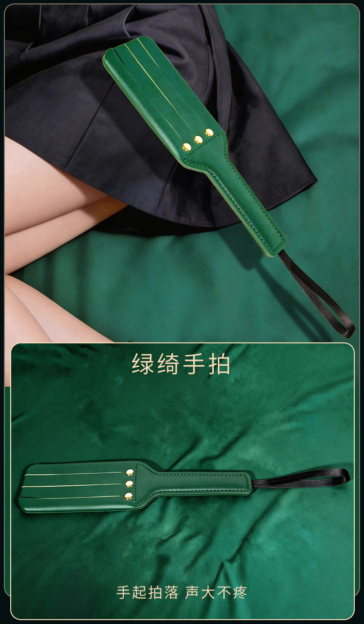 SM Couple’s Teasing Kit 12-Piece Green Set with Nipple Clamps and Handcuffs — detail image 26