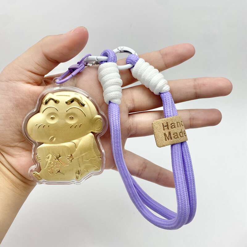 水貝人気ラブブゴールドキーホルダー LABUBU バッグペンダントパンダペンダント携帯電話チェーン漫画卸売|undefined