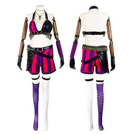 金克斯Cosplay服英雄联盟lol漫展表演服暴走萝莉双城之战游戏服装