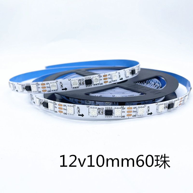 6mmボード5vシンフォニーLEDライトストリップ60ビーズ内蔵ICシングルポイントシングルコントロールフルカラーマーチング流水ライトファンライトストリップ|undefined