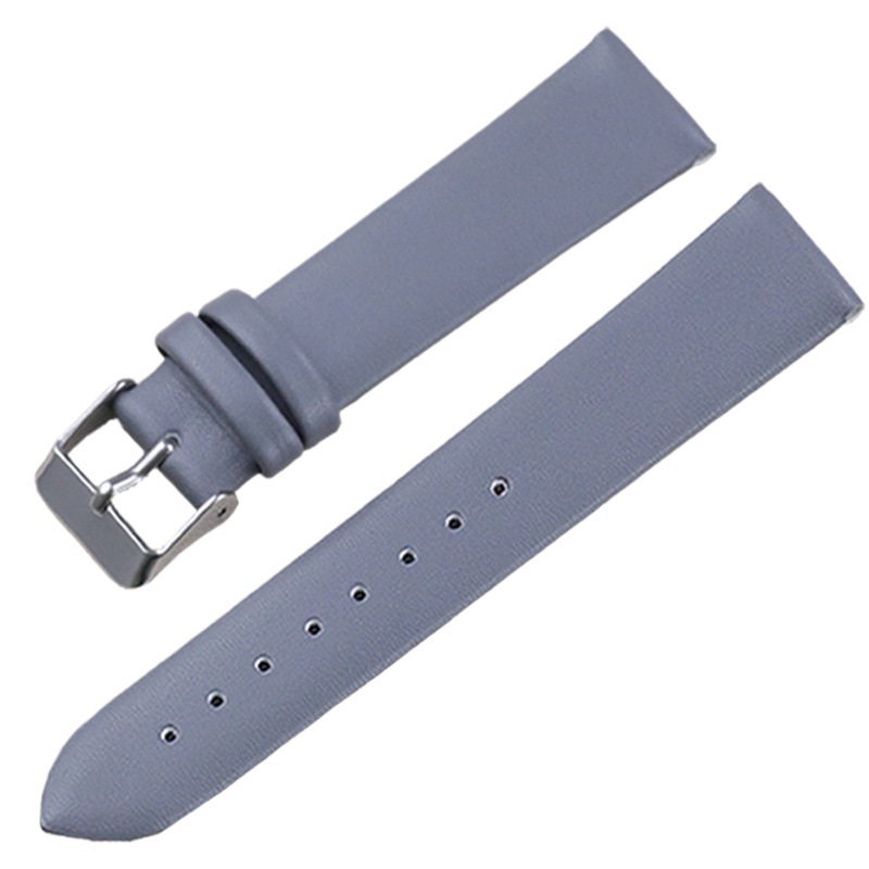 Hot-Selling Plain Leather Strap Accessories, Waterproof Edge-Stitched Men's and Women's Watch Bands, Soft Watch Straps, In-Stock Watches, Cross-Border Hot-Selling