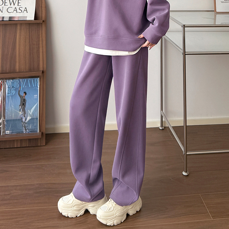 그레이 퍼플-팬츠-레귤러