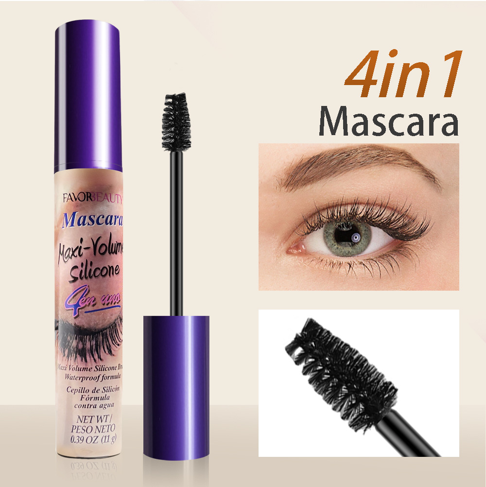 Mascara impermeable ligera rizada estereoscópica base no aglomerada transfronteriza Amazon maquillaje venta caliente