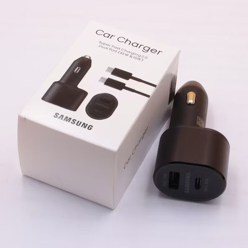 Suitable for Samsung 45W Original Car Charger S24 S22U S23Ultra 45W Super Fast Car Charger