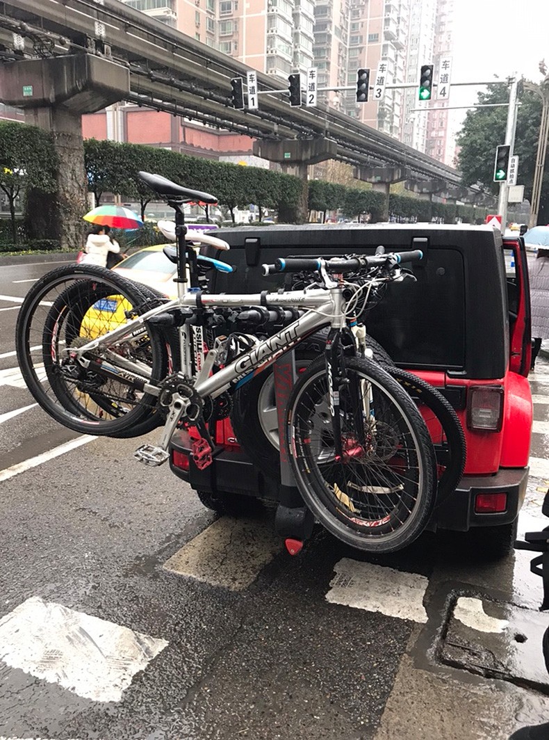 Ridge Bike Rack Mountain Bike Road Bike Trailer Hitch Universal Hanging Car Tilt Foldable