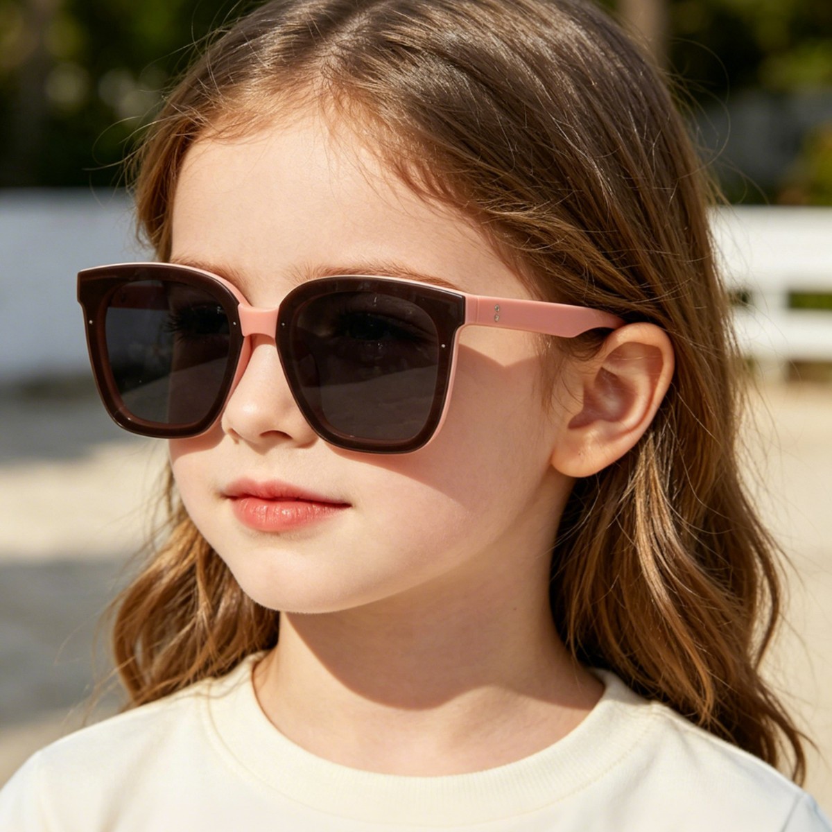 Gafas de Sol Cuadradas para Niños de Policarbonato, Protección UV400, para Protección Solar y Viajes
