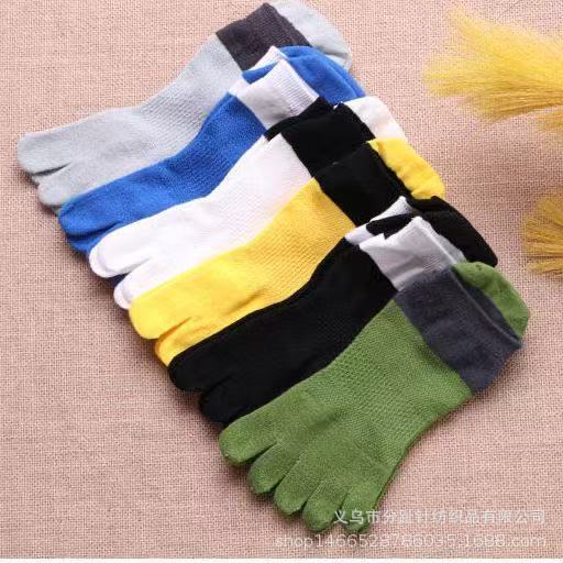 10 pares envío gratuito calcetines de cinco dedos de los hombres del verano calcetines de algodón de los hombres delgados calcetines de los dedos cortos transpirables calcetines ocultos del barco