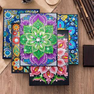 Children's DIY diamond A5 notebook diamond painting notebook 2025 Amazon new 50-page creative shaped bright diamond