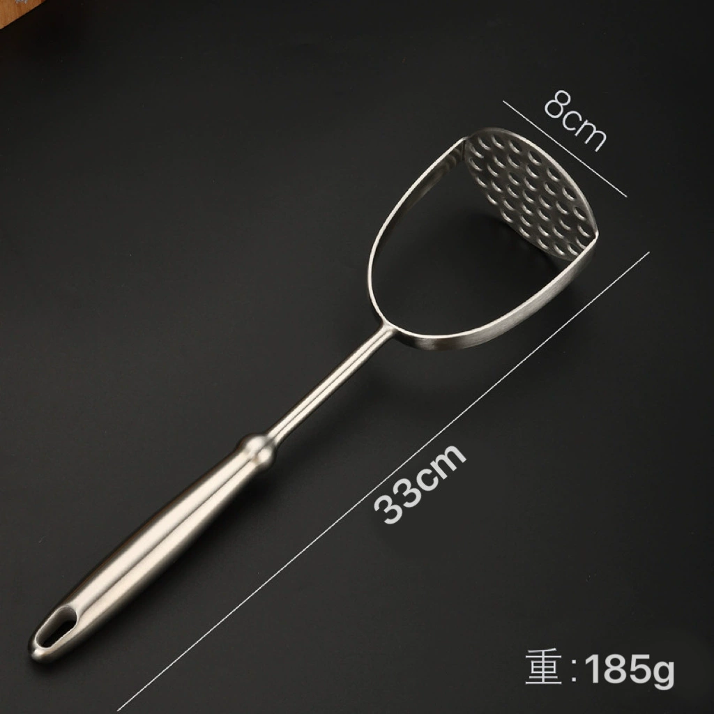 304 stainless steel potato masher, gourd handle masher, vertical garlic press, baby food crushing tool
