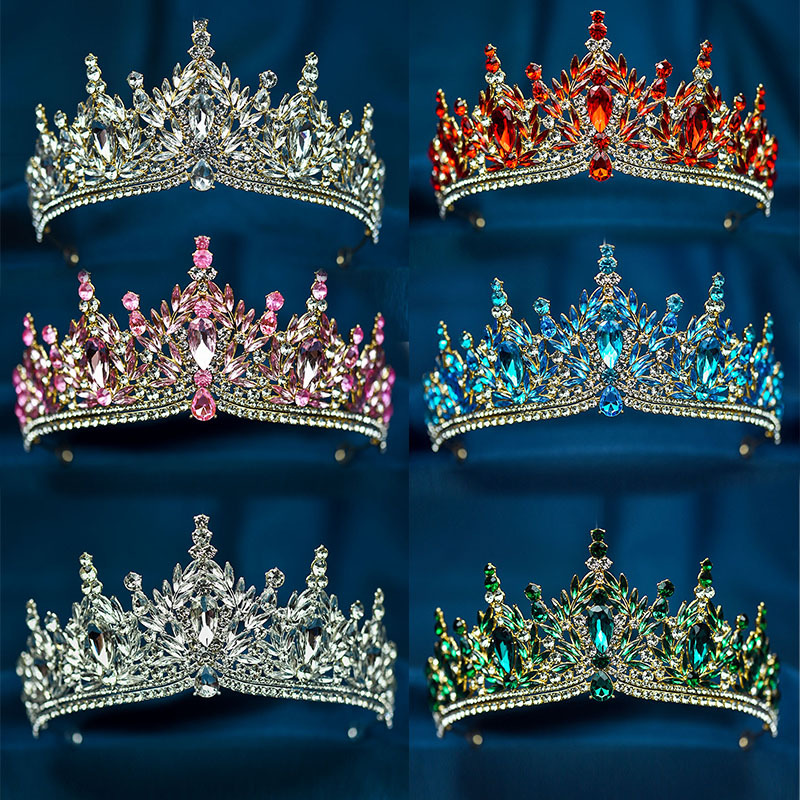 Bride's Crystal Crown Headpiece, Korean-style Wedding And Coming-of-Age Ceremony Princess Hair Accessory, High-end_voghion.com