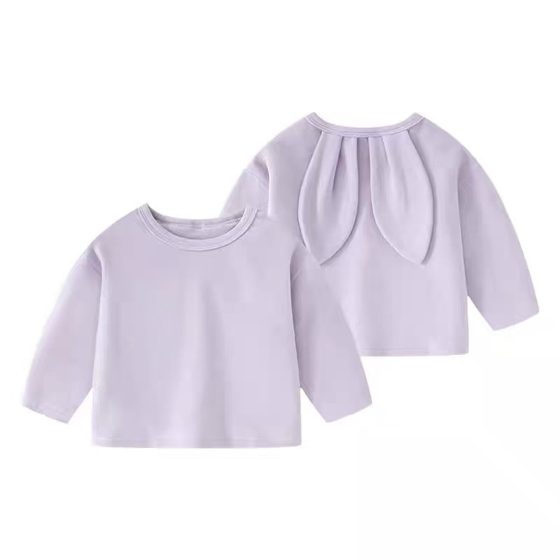 Camiseta de manga larga para bebé Primavera y otoño Ropa de estilo occidental Camisa de fondo para bebé para hombres y mujeres Camisa de bebé