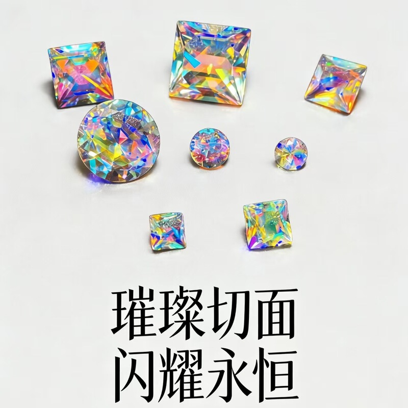 Sun catcher color prism cubic princess cut polished three-dimensional crystal glass refraction desktop ornaments wholesale