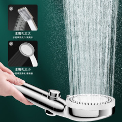 【廠家批發】淋浴黑色花灑套裝增壓手持噴頭跨境簡易洗澡浴室單頭