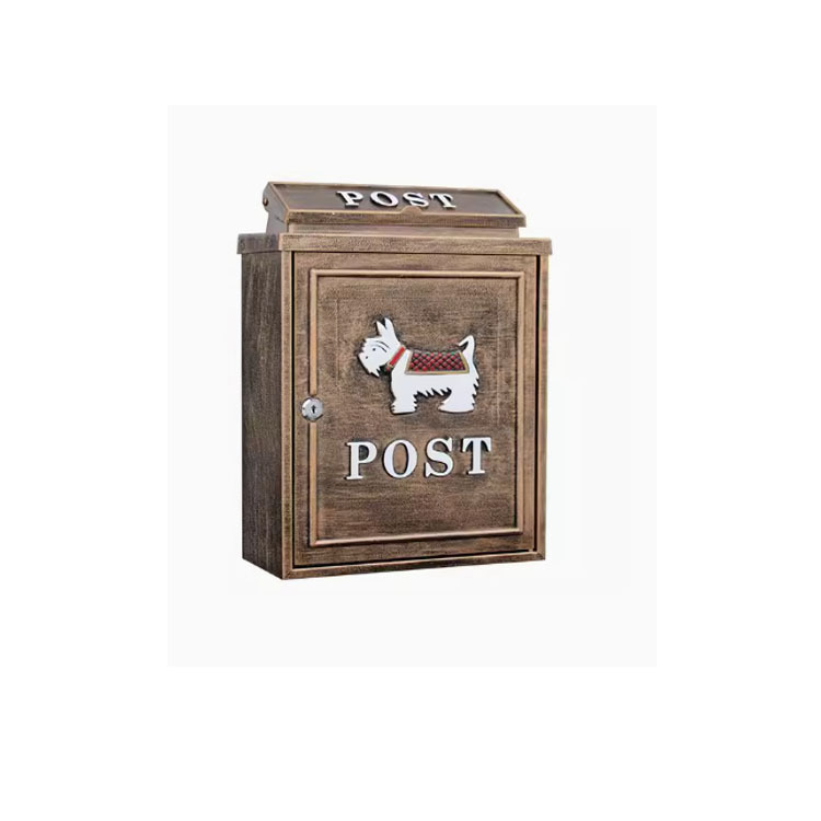 Почтовый ящик вилла с раскраской Antique white puppy