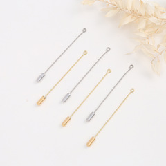 9字の金属のブローチの長いピンの1字の生け花の針のdiyのアクセサリの手作りの胸の花のブローチの布芸の花の托の部品