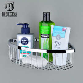 304不锈钢浴室置物架淋浴房卫生间三角篮挂件网篮沐浴露单层