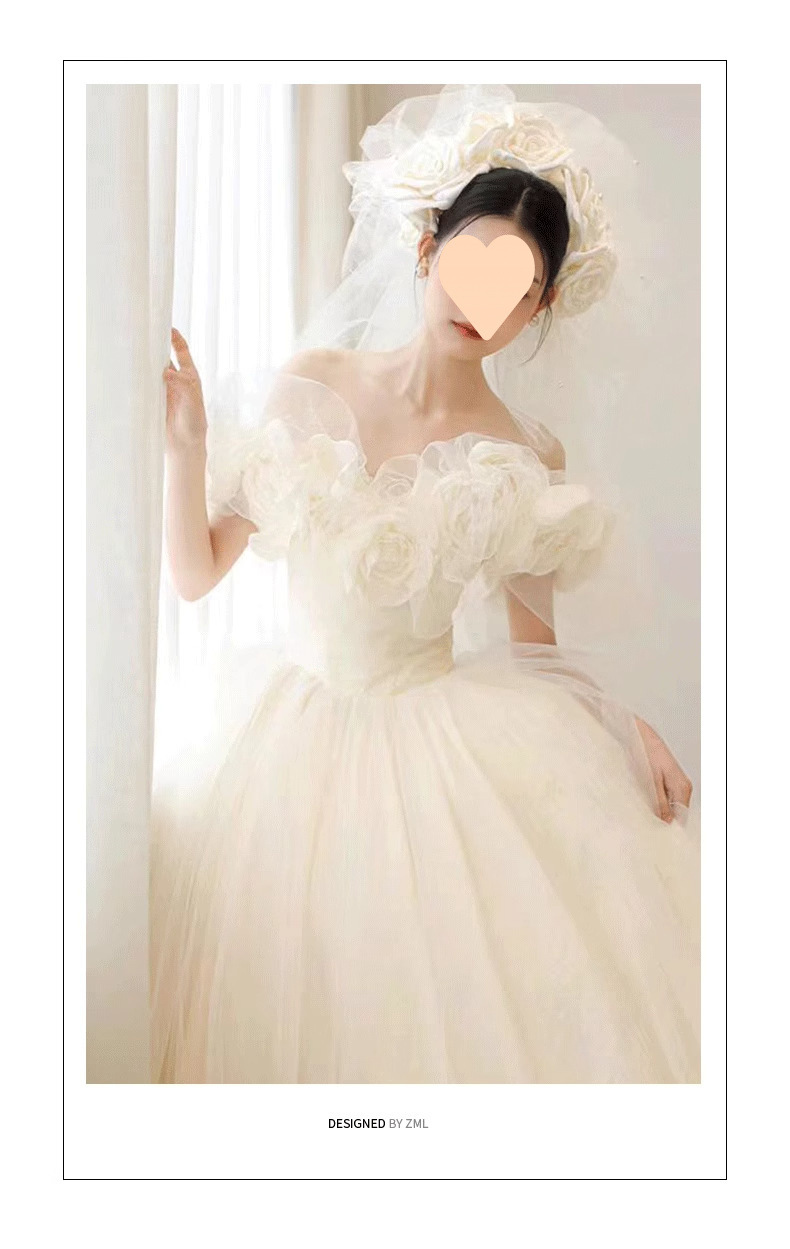 Abito da sposa mori con spalle scoperte stile francese per sposa_voghion.com