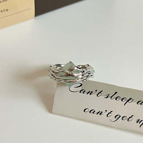 Modern Chinese Personality Guochao Cool Style Adjustable Opening Ring Ins Fashion Texture Ring for Women