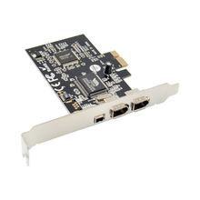 视频采集卡 双芯片设计免驱 PCI-E X1 FireWire VT6308 1394A 2+1