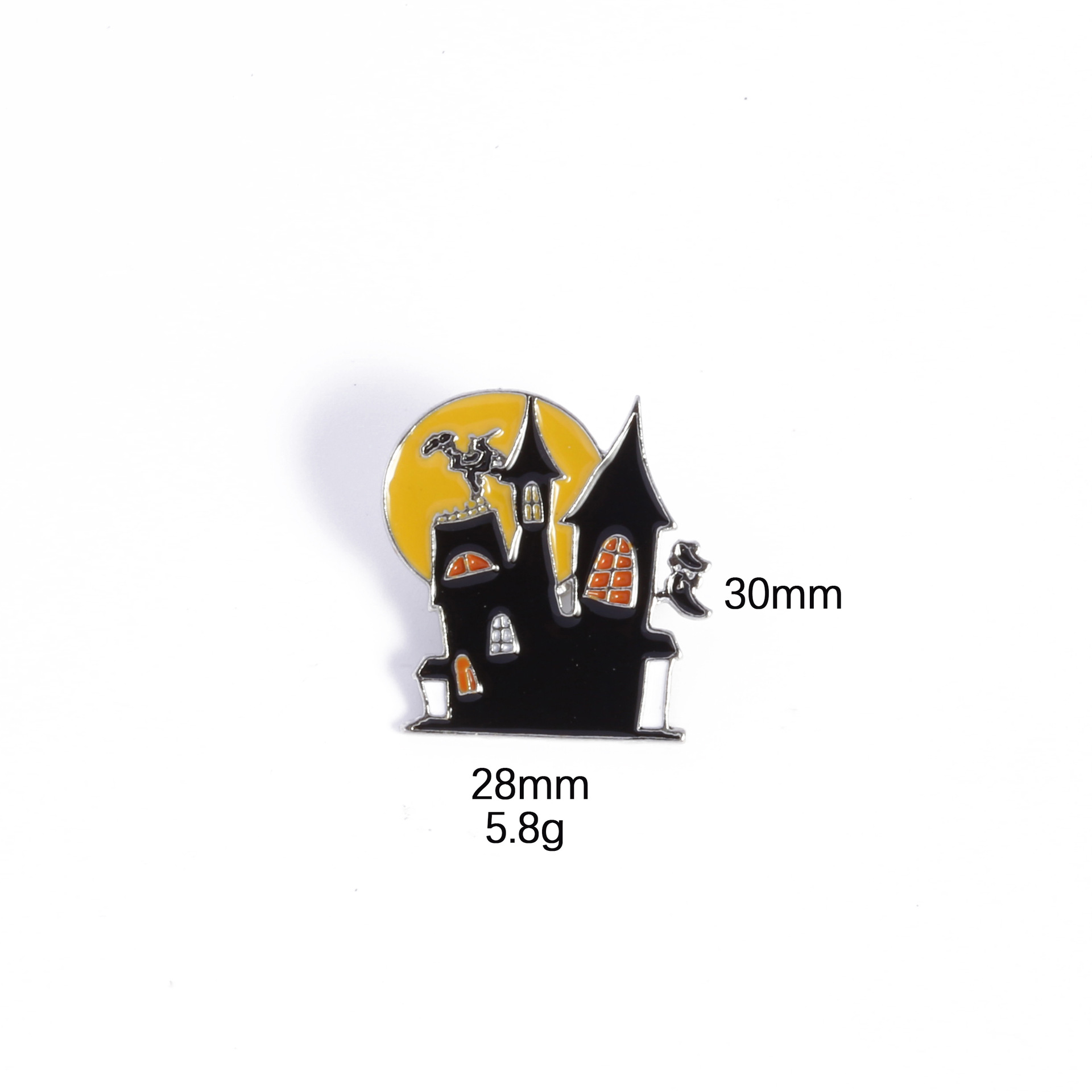 10g Weight Brooches Classification Party, Festival Occasion Zinc alloy Material Halloween Festival Pumpkin, hat, Skull Pattern Unisex Gender Enamel Design Cute, Funny Style Cute Funny Pin Pumpkin Hat Skull Zinc Alloy Enamel Unisex Brooches 4